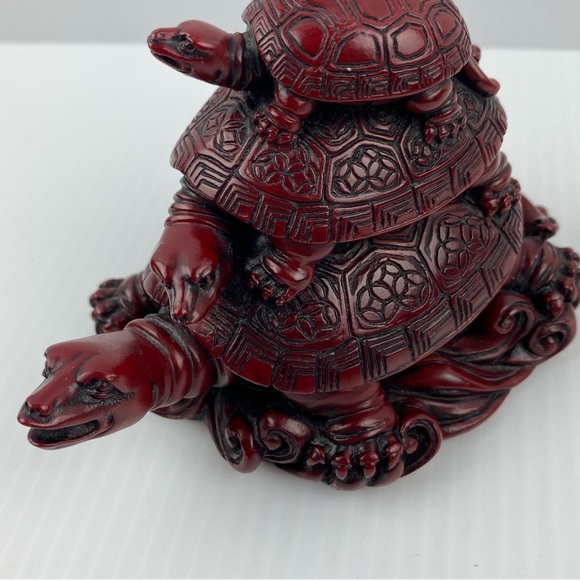 Stacked Tortoise Feng Shui Sculpture - Picture 5 of 7